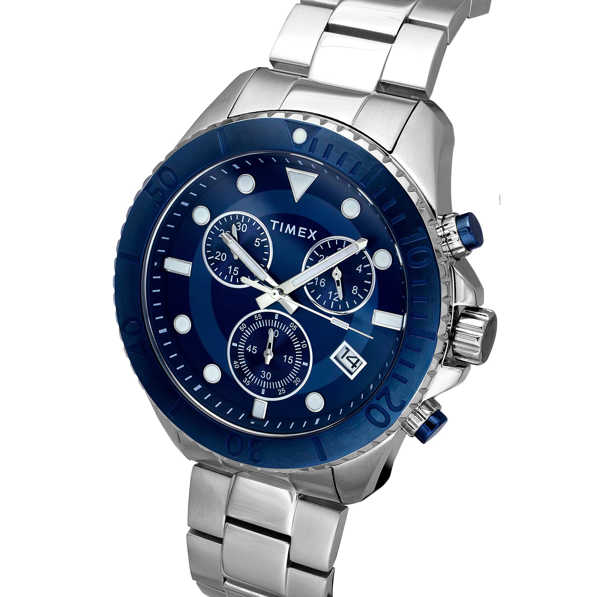Timex 47 mm Men Blue Dial Round Analog Watch TWEG20103