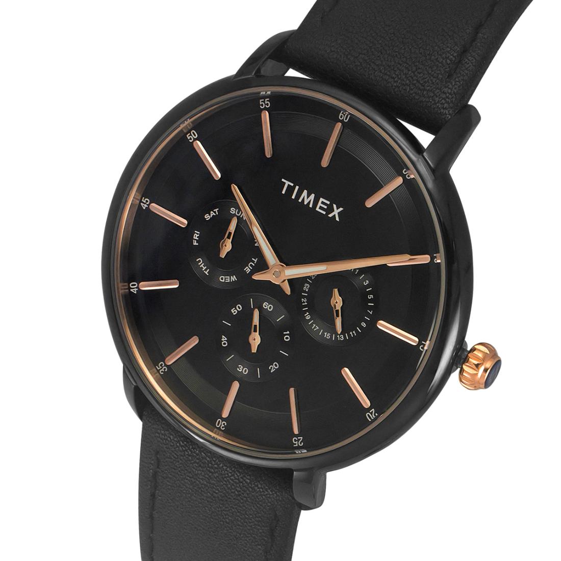 Timex Men 42 mm Size Black Dial Analog Watch- TWEG22003