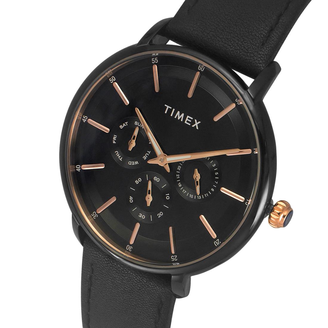 Timex Men 42 mm Size Black Dial Analog Watch TWEG22003