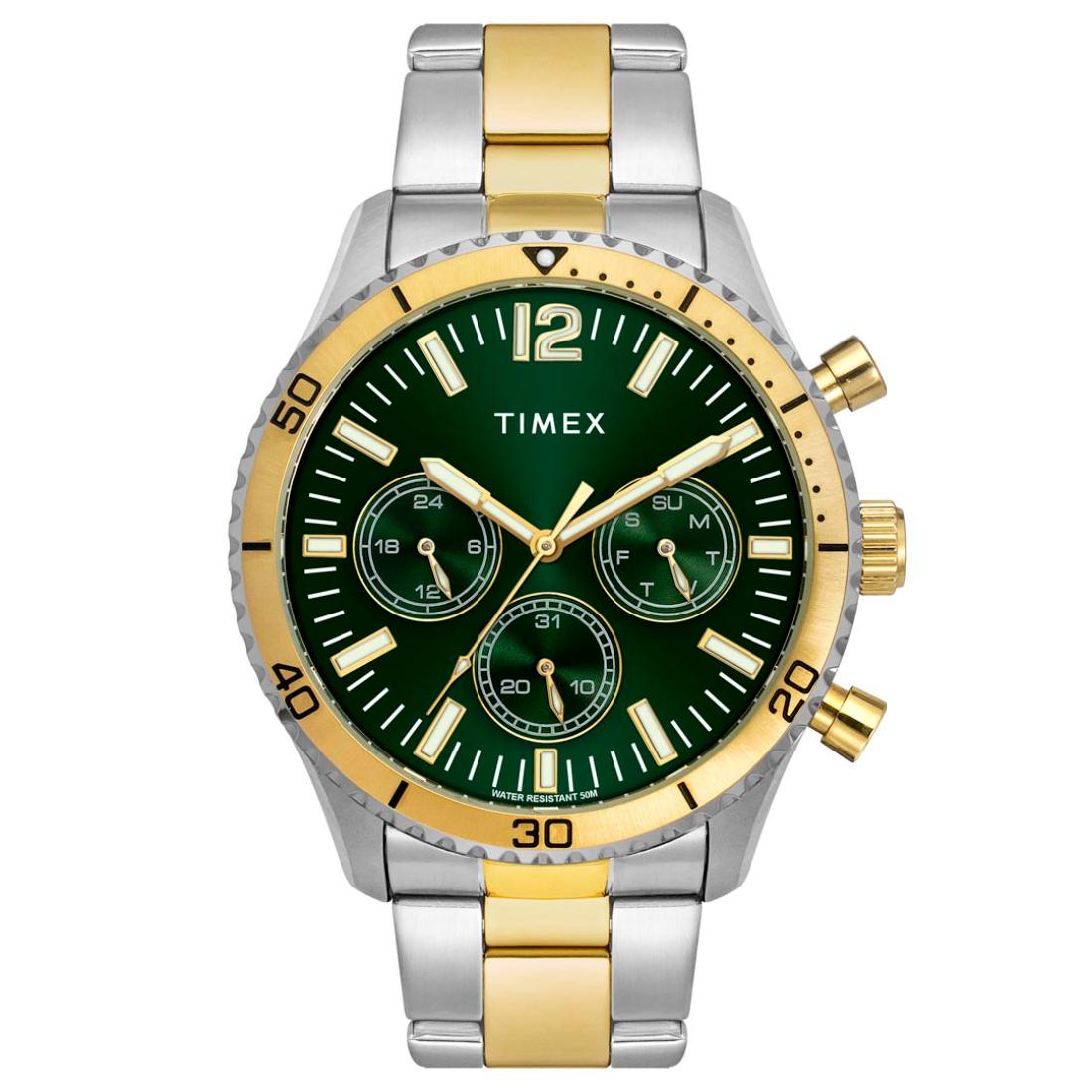 Timex Men 43 mm Size Green Dial Analog Watch TWEG22201