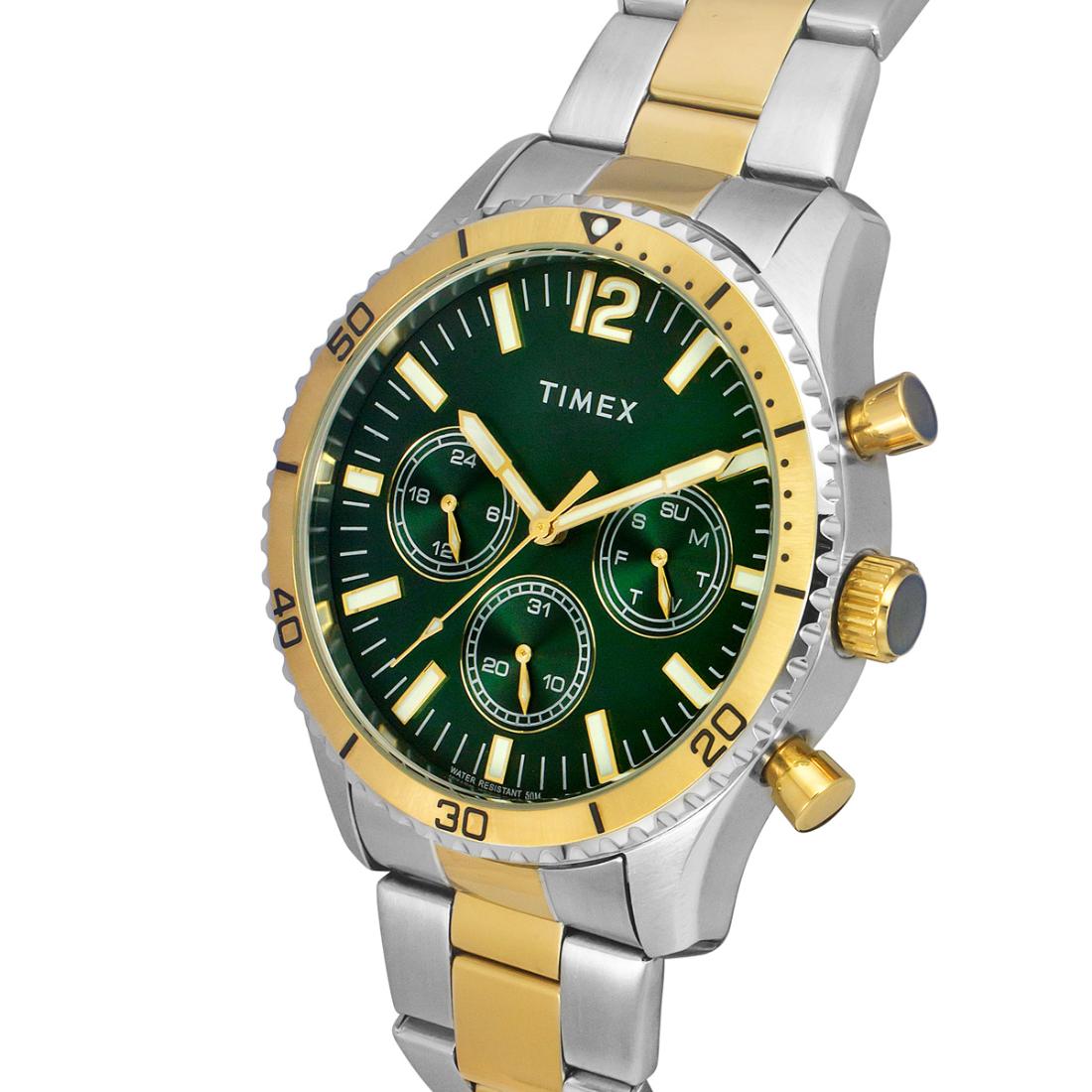 Timex Men 43 mm Size Green Dial Analog Watch TWEG22201