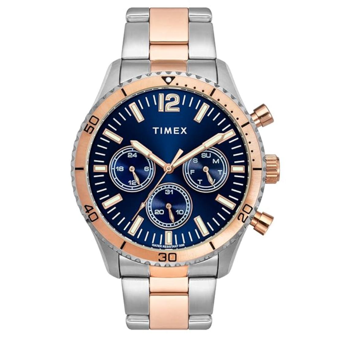 Timex Men 43 mm Size Blue Dial Analog Watch TWEG22202
