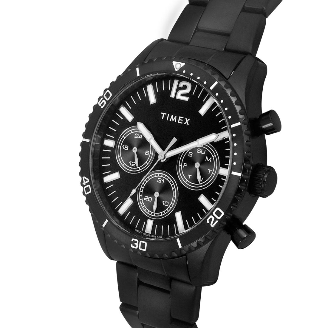 Timex Men 43 mm Size Black Dial Analog Watch- TWEG22204