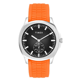 Timex Men's Blue Textured Dial Analogue Watch with Brown Leather Strap