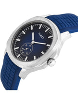 Timex Men 42 mm Quartz Analog Blue Dial Silicon Strap Watch TWEG352SMU02