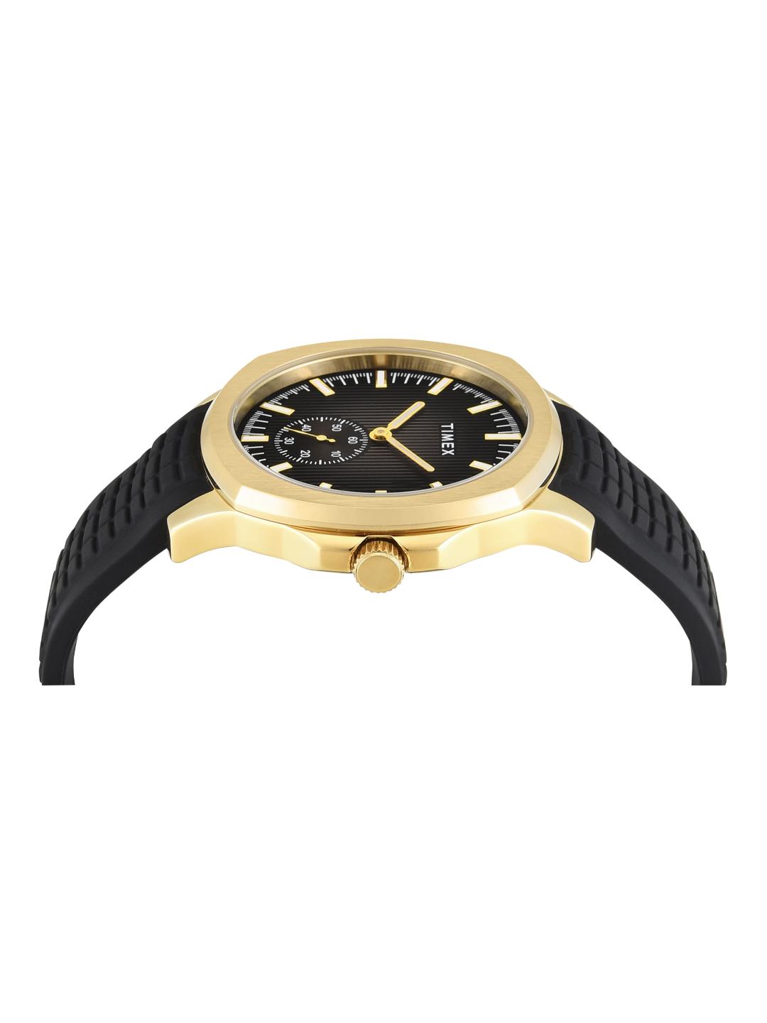 Timex Men 42 mm Quartz Analog Black Dial Silicon Strap Watch TWEG352SMU03