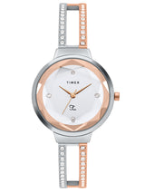 Timex 34 mm Silver Dial Women Analog Watch TWEL13400