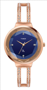 Timex 34 mm Blue Dial Women Analog Watch TWEL13404