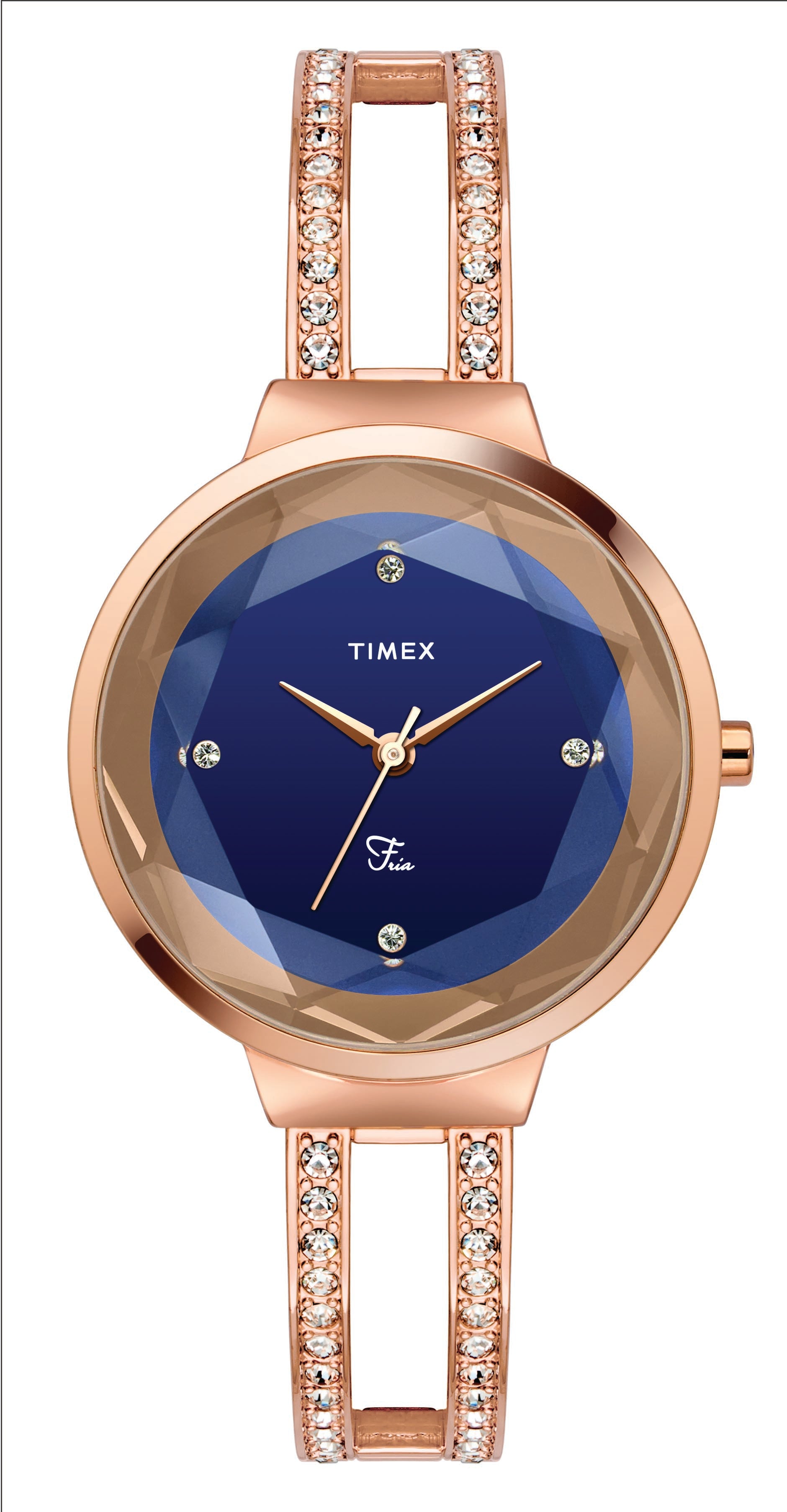 Timex 34 mm Blue Dial Women Analog Watch TWEL13404