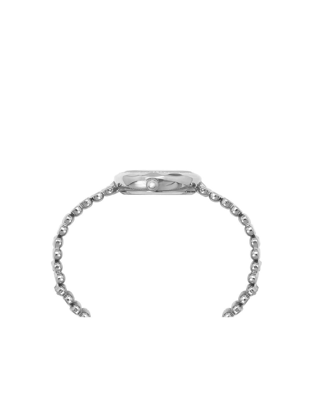 Silver bracelet on a white background