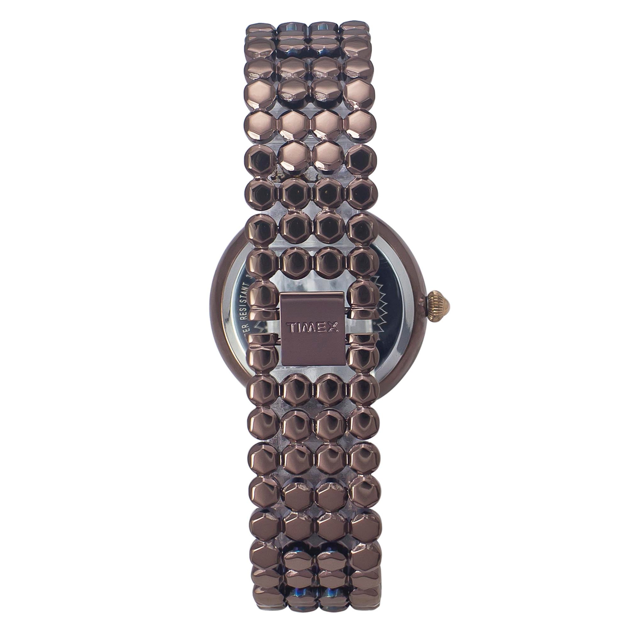 Timex 34 mm Rose Gold Dial Women Analog Watch TWEL13908