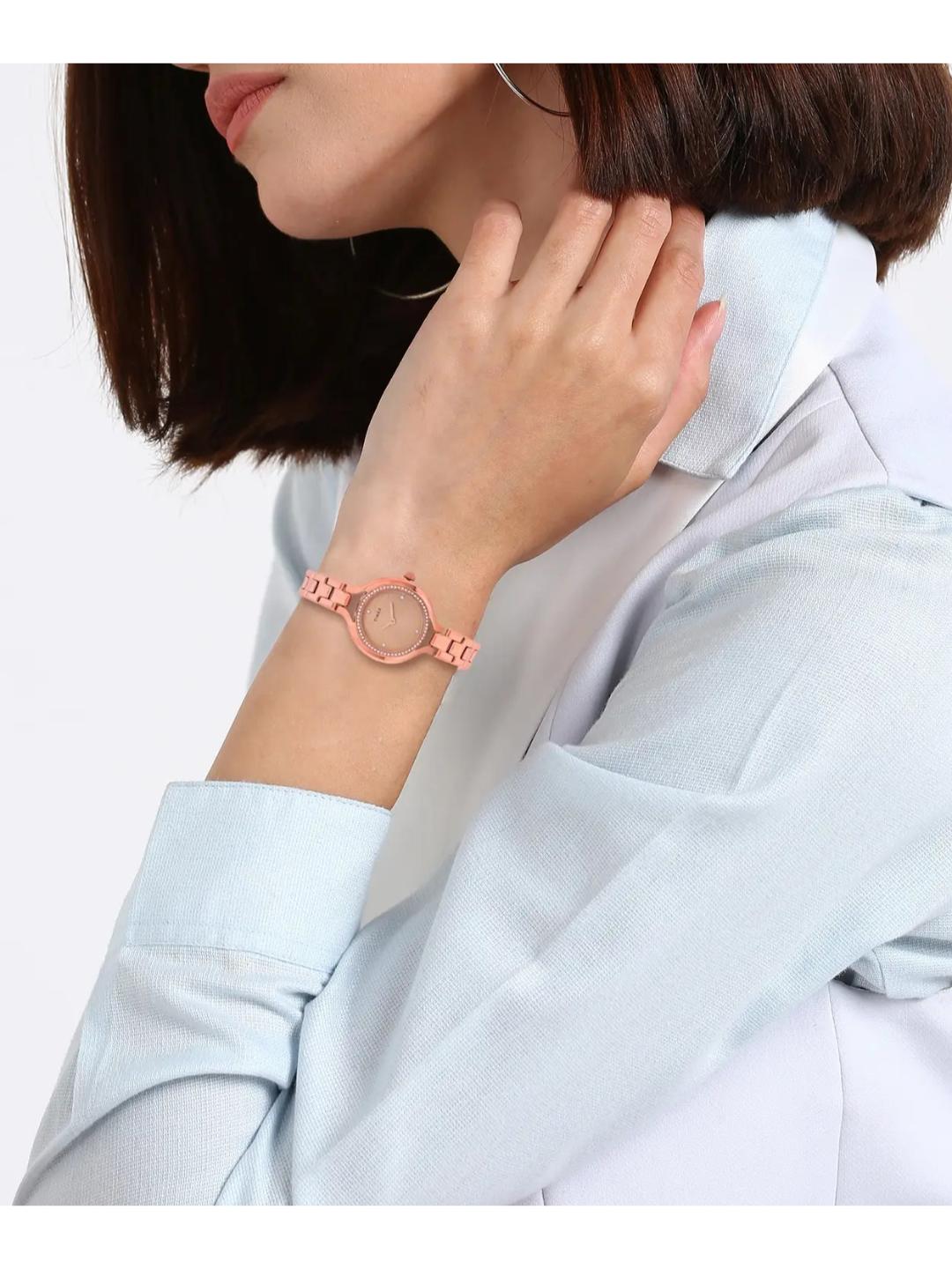 Timex Fria 33mm Rose Gold Dial Analog Women Watch TWEL14006