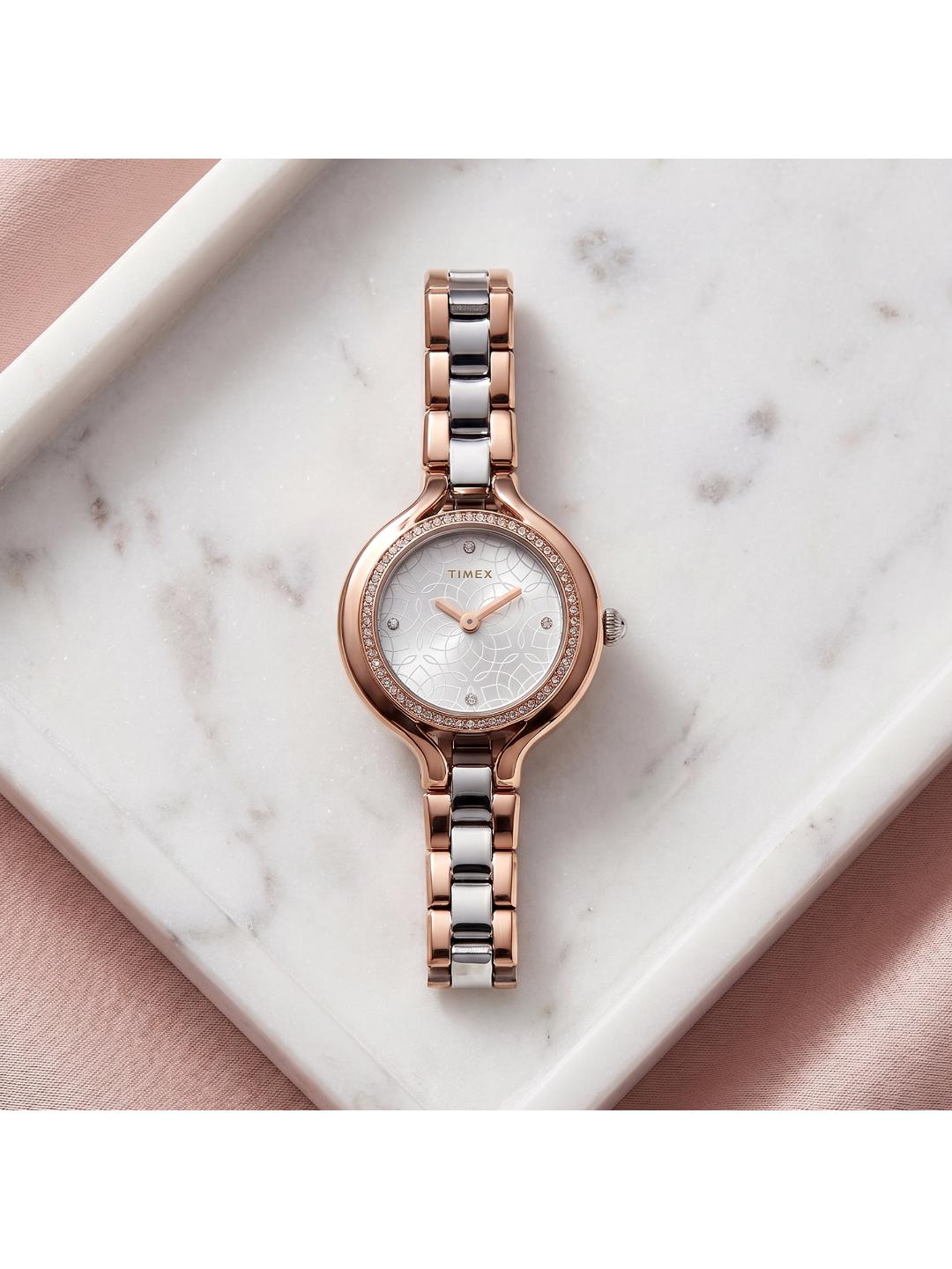 Timex Fria 33mm Silver Dial Analog Women Watch TWEL14008