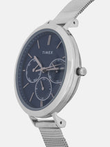 Timex 38 mm Blue Dial Women Multifunction Watch TWEL14500