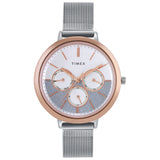 Timex 38 mm Silver Toned Dial Women Watch TWEL14504