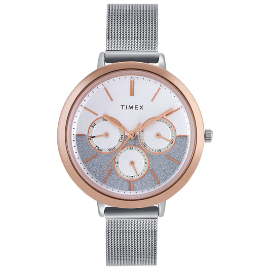 Timex Silver-Toned Dial Women Watch - TWEL14504