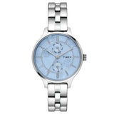 Timex 36 mm Blue Dial Women Multifunction Watch TWEL14801