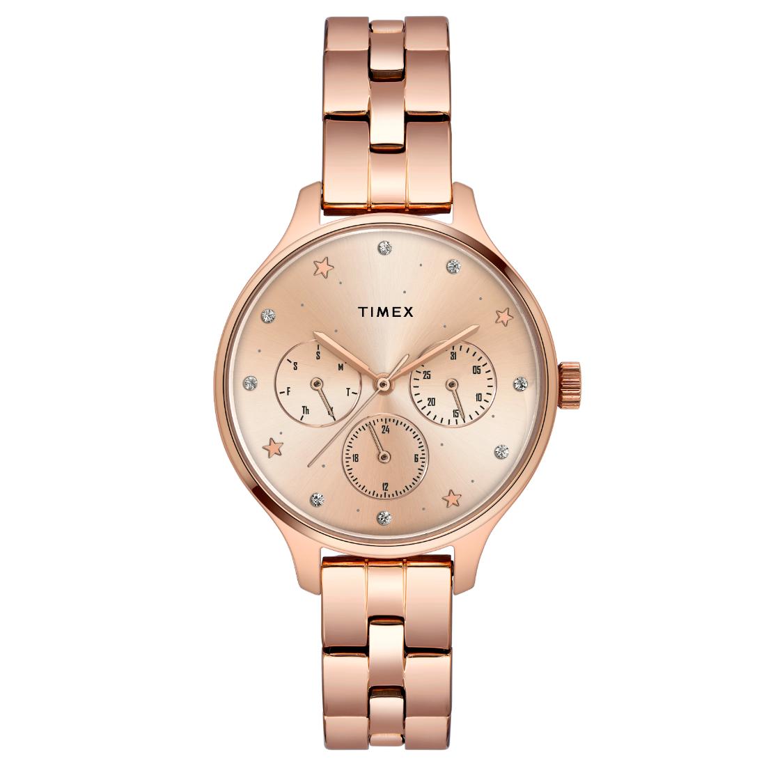 Timex Women Rose Gold 36 mm Dial Analog Watch TWEL14814