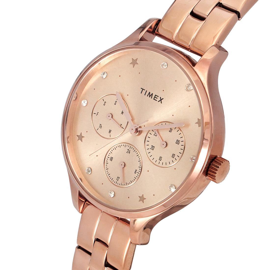Timex Women Rose Gold 36 mm Dial Analog Watch TWEL14814
