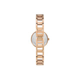 Rose gold watch on a white background