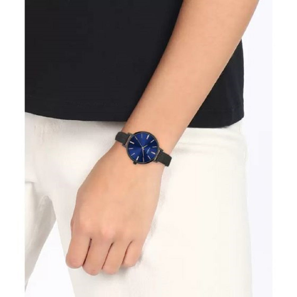 Timex 35 mm Analog Blue Dial Women Watch TWEL155SMU03