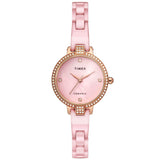 Timex 28 mm Mother Of Pearl Pink Dial Women Analog Watch TWEL15701