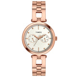 Timex 36 mm White Dial Women Analog Watch TWEL16602