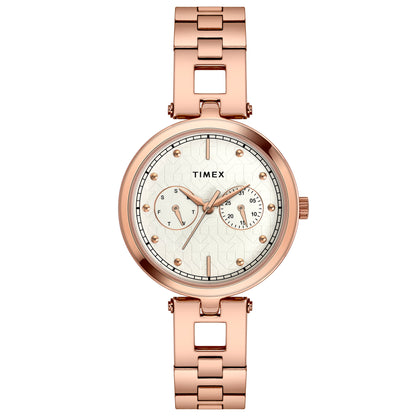 Timex White Dial Women Analog Watch - TWEL16602