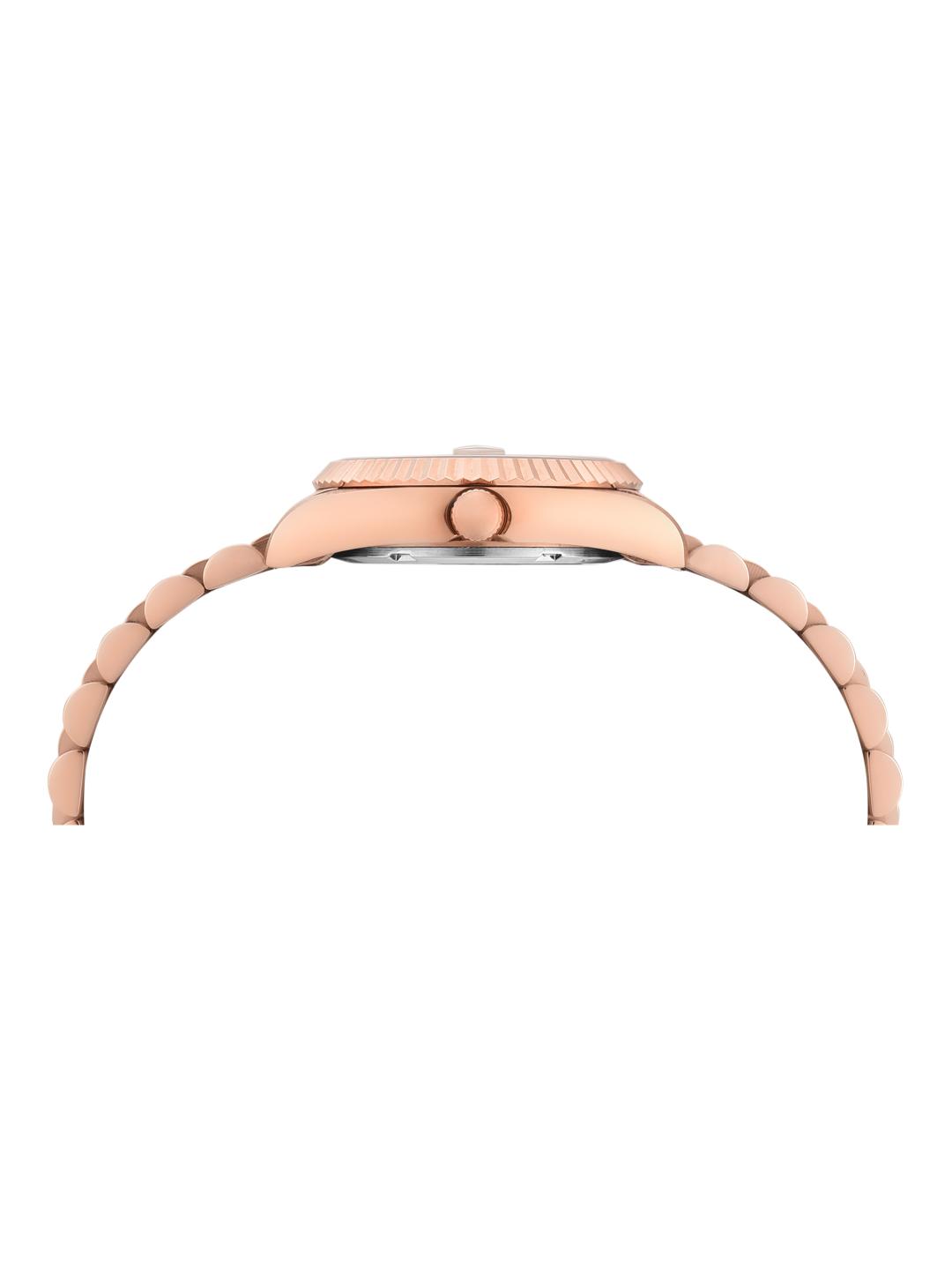Timex Women 31 mm Quartz Analog Rose Gold Dial Stainless Steel Strap Watch TWEL222SMU06