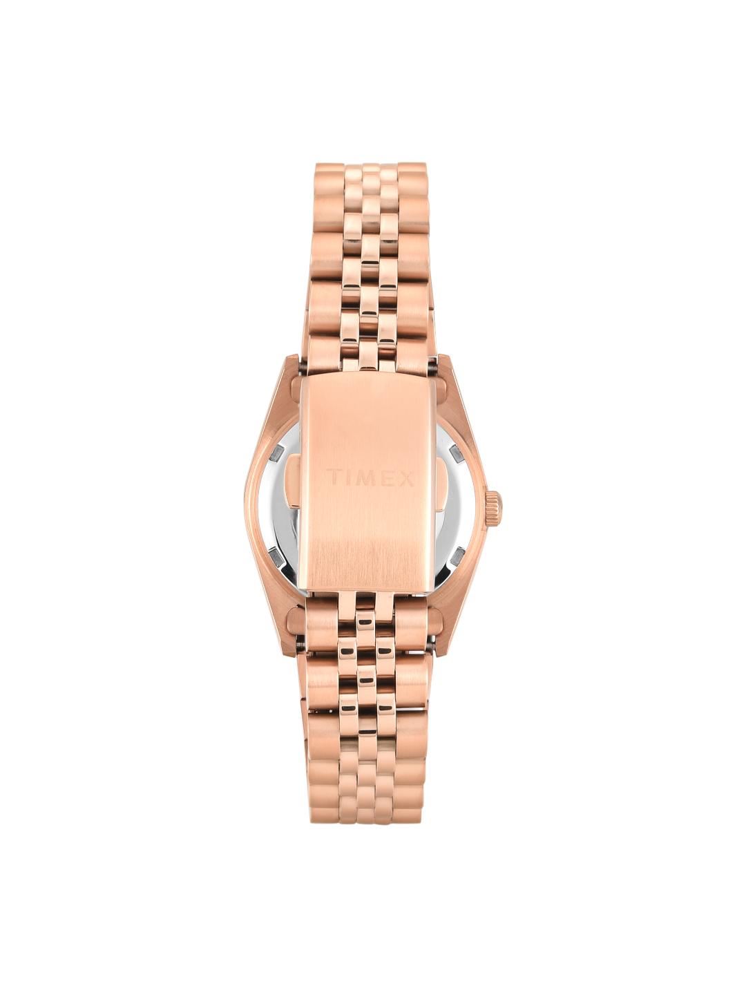 Timex Women 31 mm Quartz Analog Rose Gold Dial Stainless Steel Strap Watch TWEL222SMU06