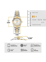 Timex Women 31 mm Quartz Analog Silver Dial Stainless Steel Strap Watch TWEL222SMU07