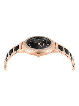 Timex Women 33 mm Quartz Analog Black Dial Brass Strap Watch TWEL274SMU03
