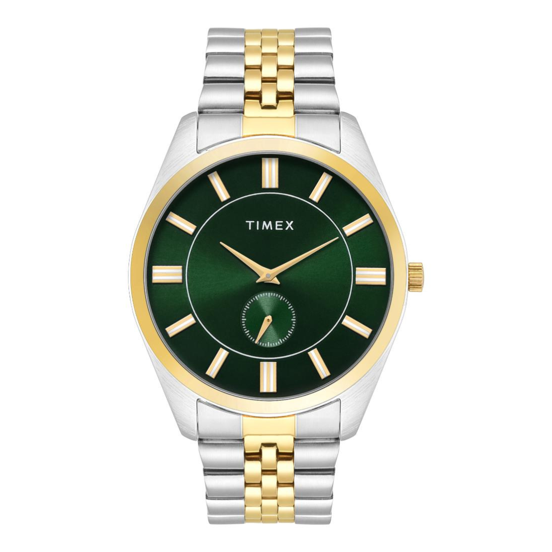 Timex Men's Black Dial Classic Analogue Watch with Silver Stainless Steel Strap