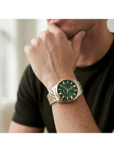 Timex Men 43 mm Quartz Analog Green Dial Stainless Steel Strap Watch TWTG104SMU12