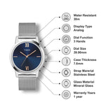 Timex 39 mm Analog Blue Dial Men Watch TWTG31SMU05