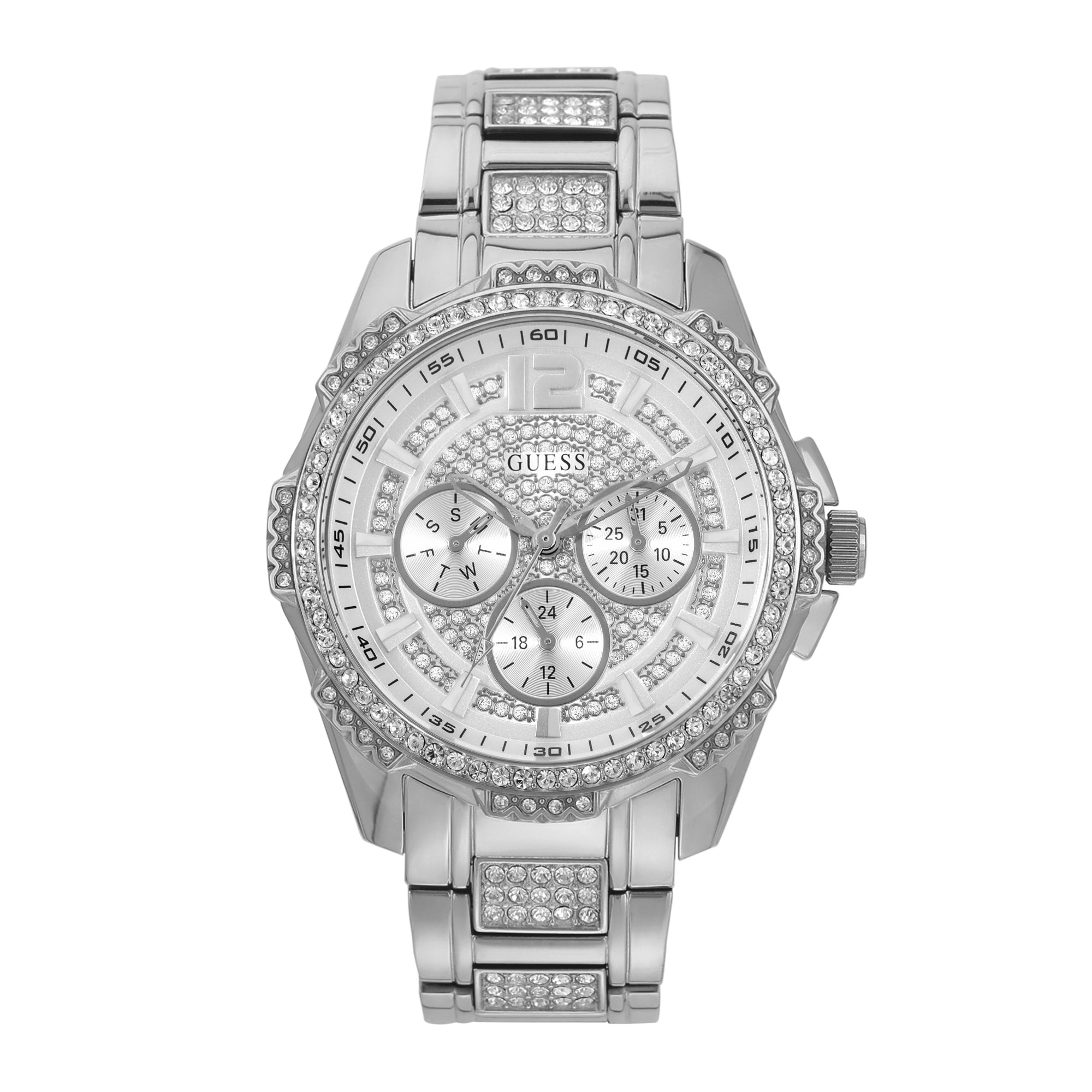 Guess 39 mm Silver Dial Women Watch U0286L1M