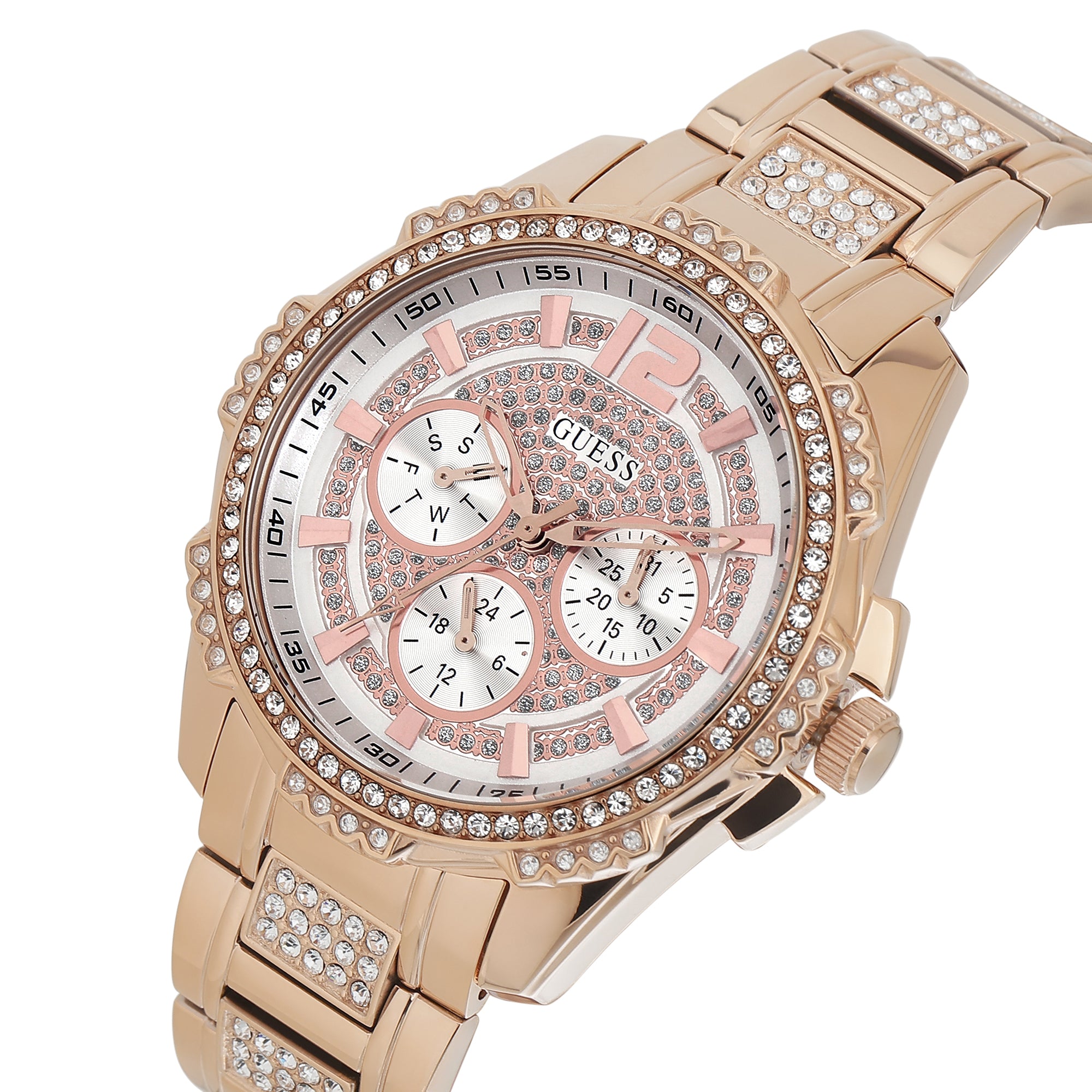 Guess 39 mm Silver Dial Women Watch U0286L2M