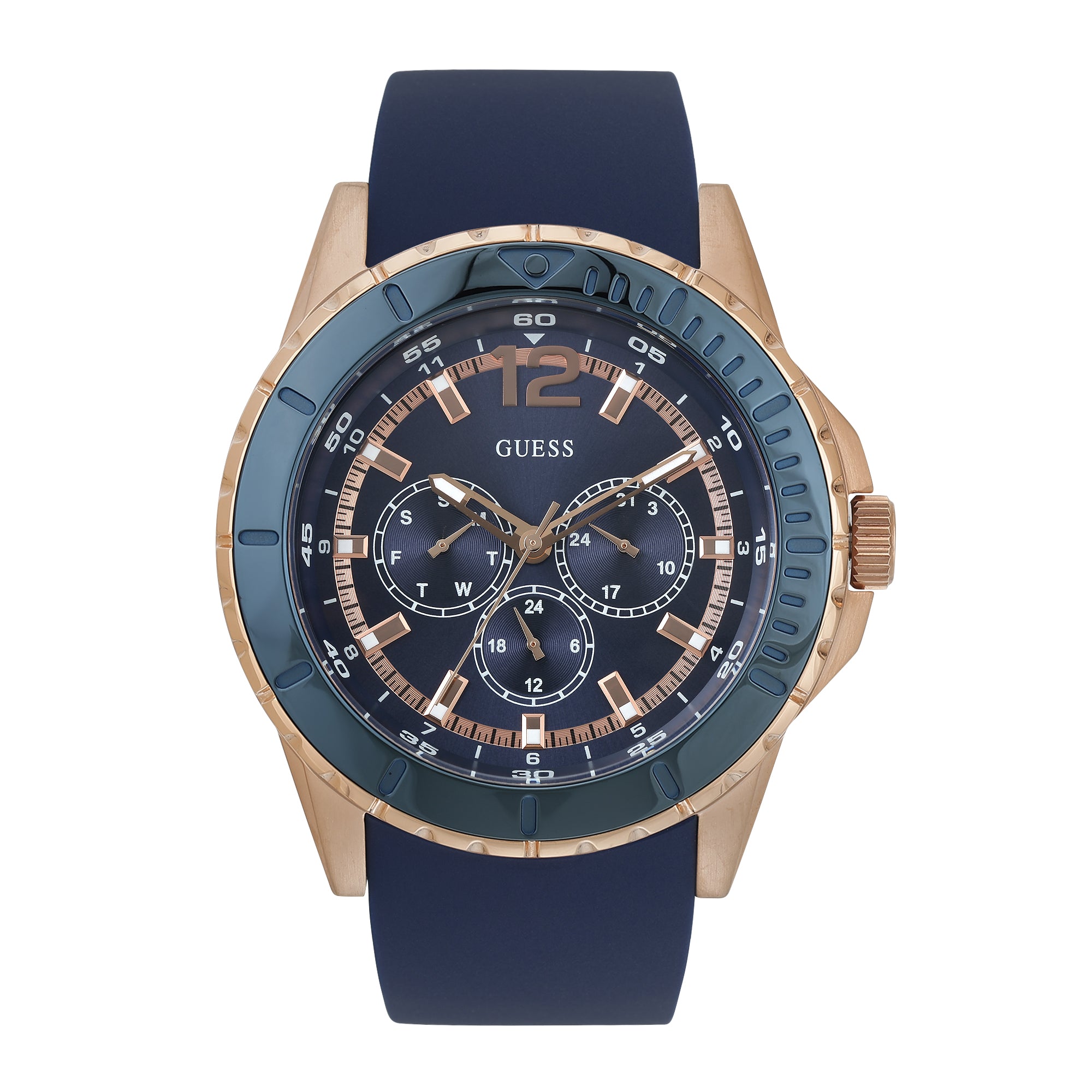 Guess 46 mm Blue Dial Men Watch U0485G1M