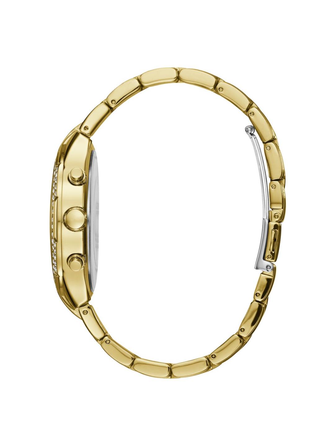 Gold bracelet on a white background