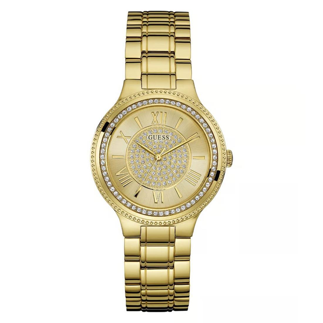 Guess 36 mm Gold Dial Women Analog Watch U0637L2M