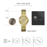 Guess 36 mm Gold Dial Women Analog Watch U0637L2M