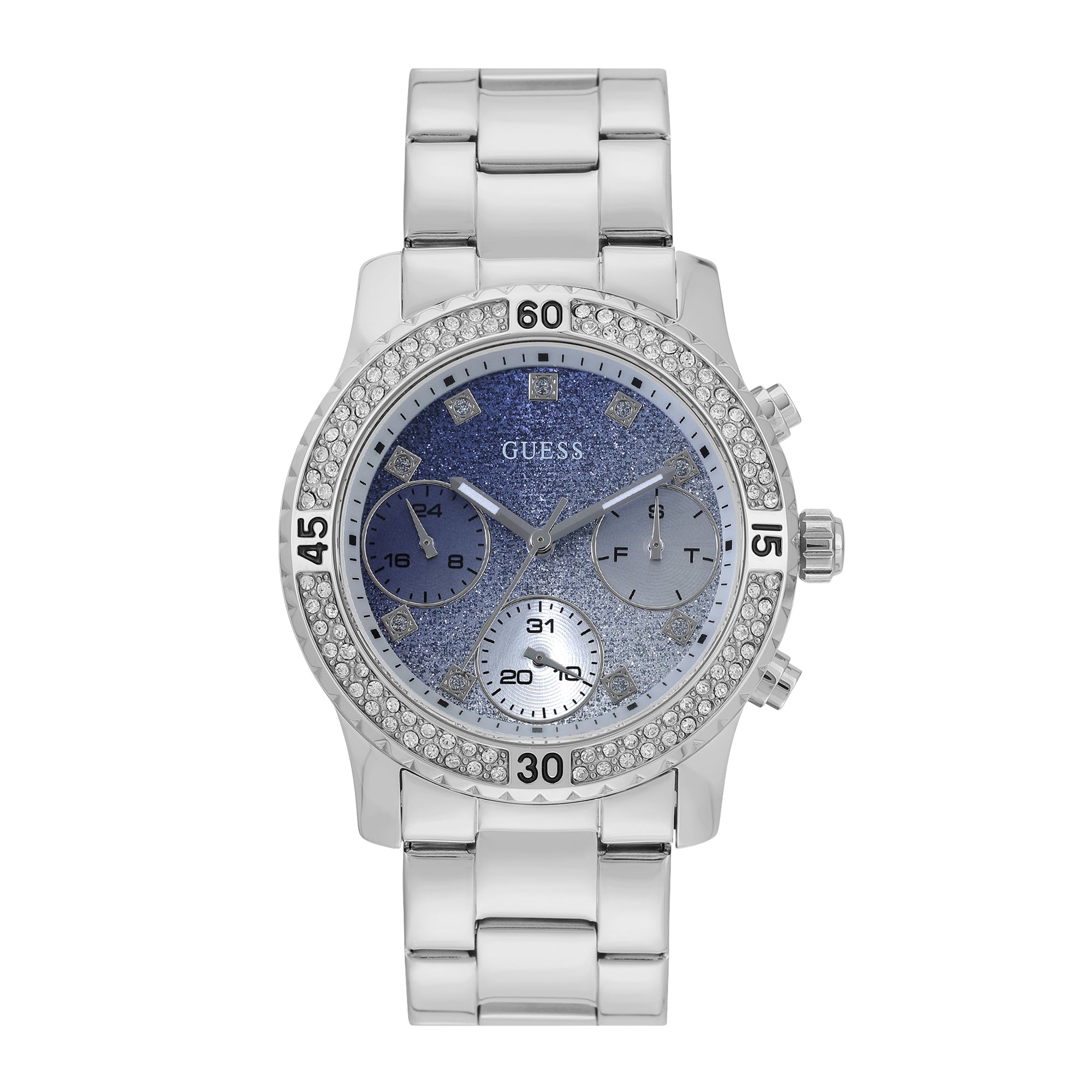 Guess 38 mm Blue Dial Women Watch U0774L6M