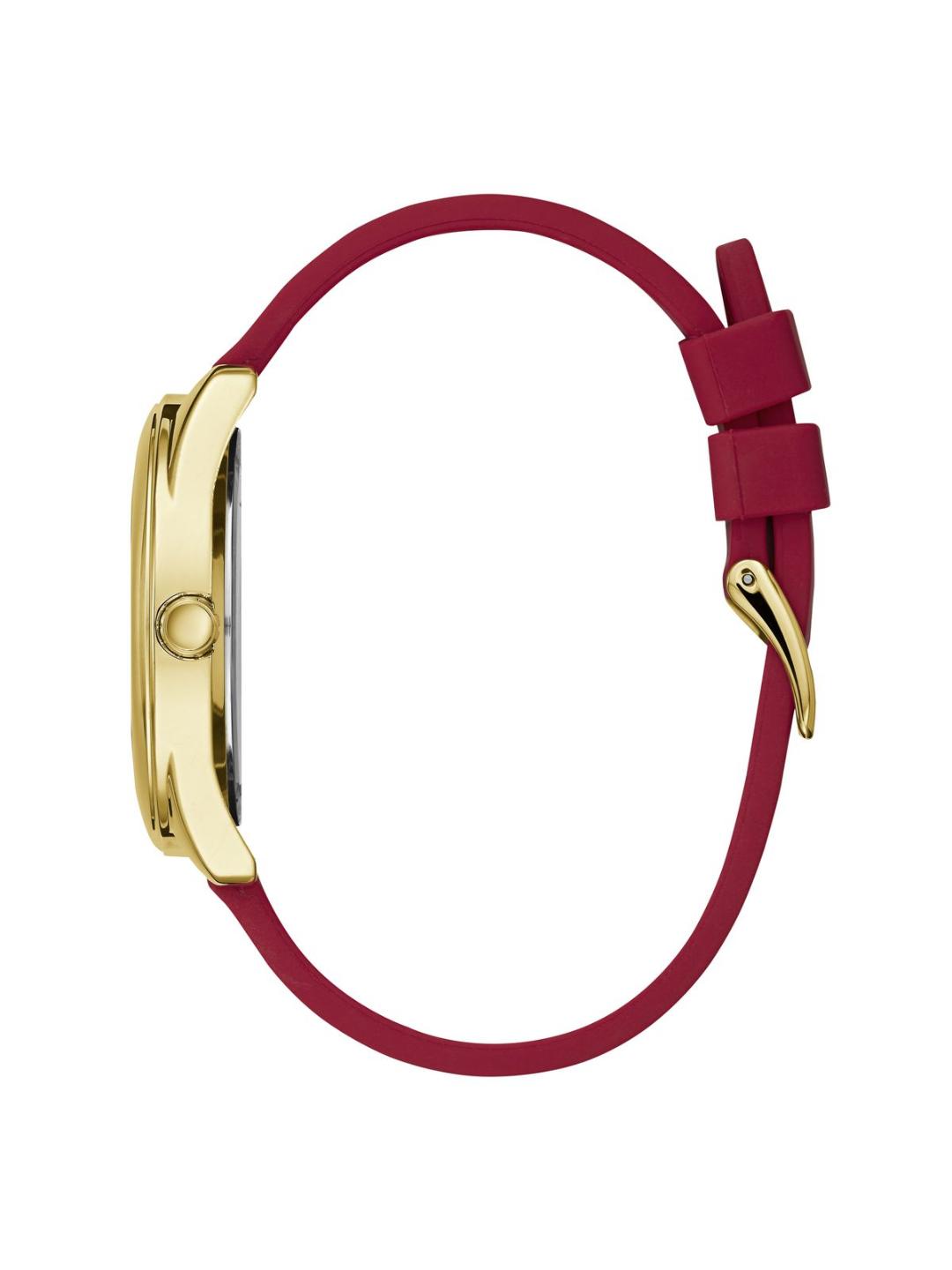 Wristwatch with black strap and silver case on a white background