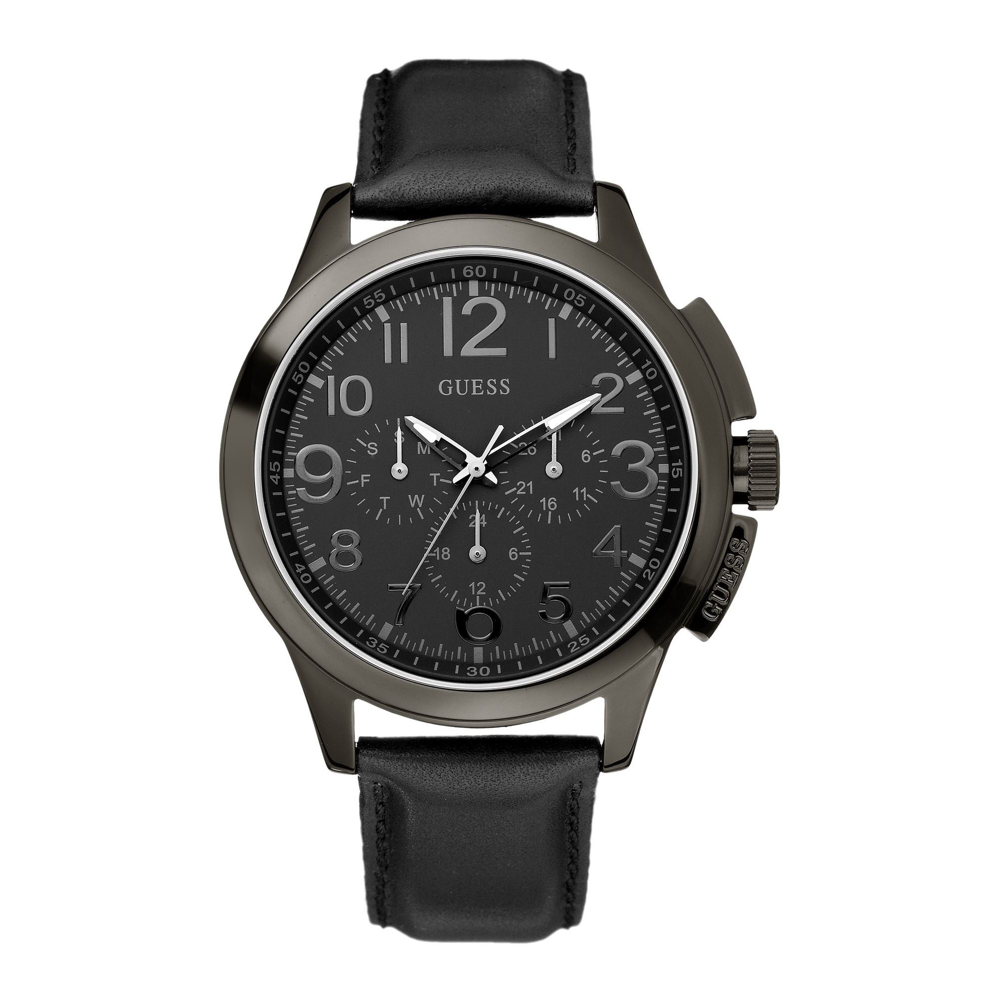 Guess 46 mm Black Dial Men Multi Function Watch U10628G1M
