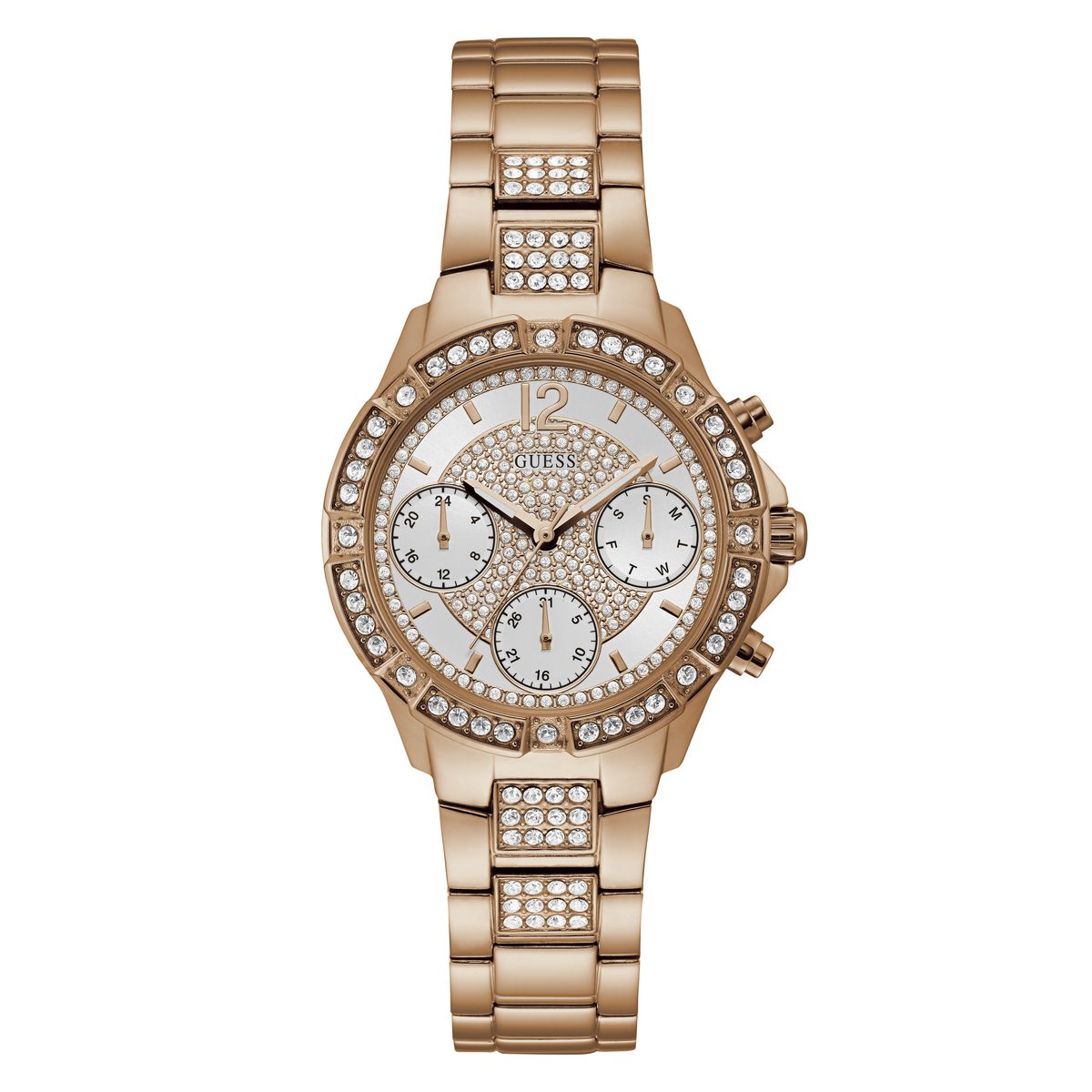 Guess Silver Dial Women Analog Watch U1071L3M