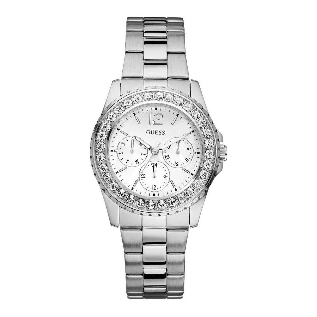 Guess White Dial Women Analog Watch U11052L1M