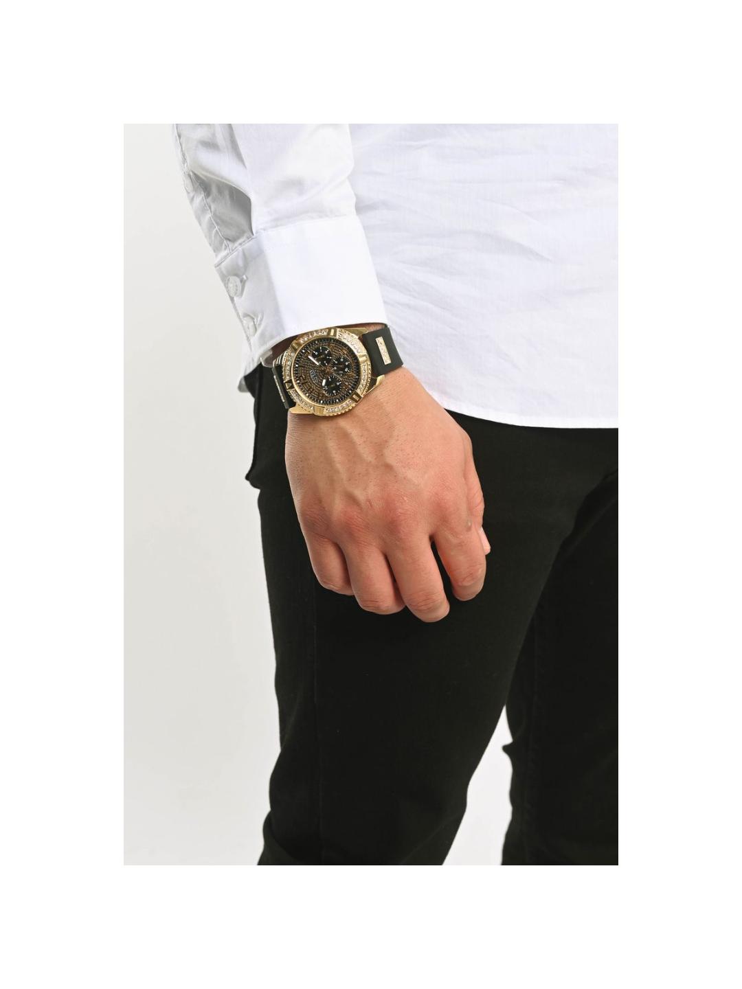 Guess Sport Men 48 mm Black Dial Chrono Watch U1132G1