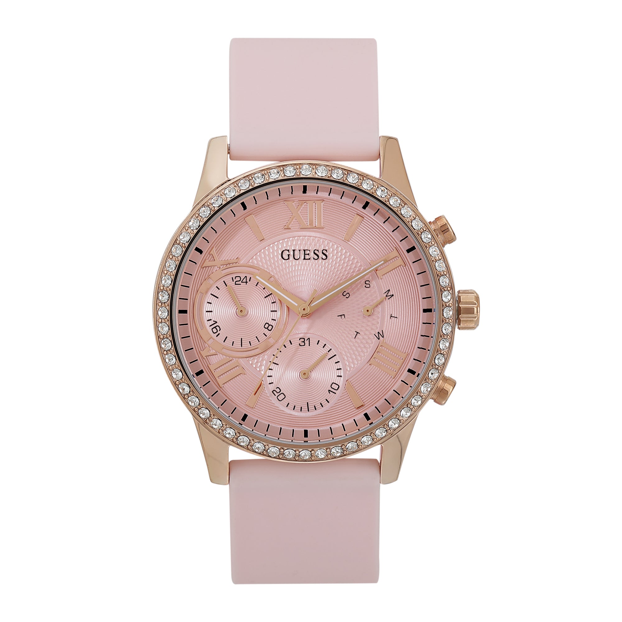 Guess 40 mm Champagne Dial Women Watch U1135L2M