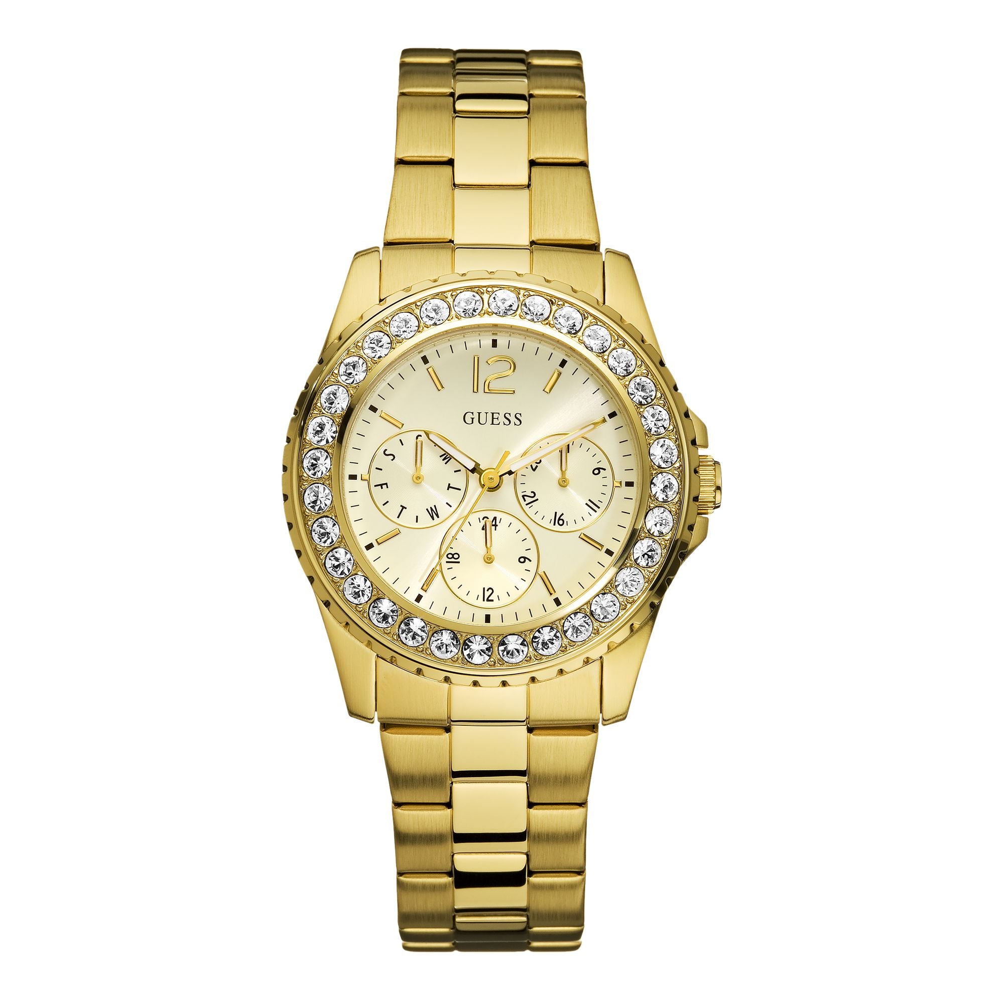 Guess Unassigned 37 mm White Dial Women Chrono Watch U12005L1M