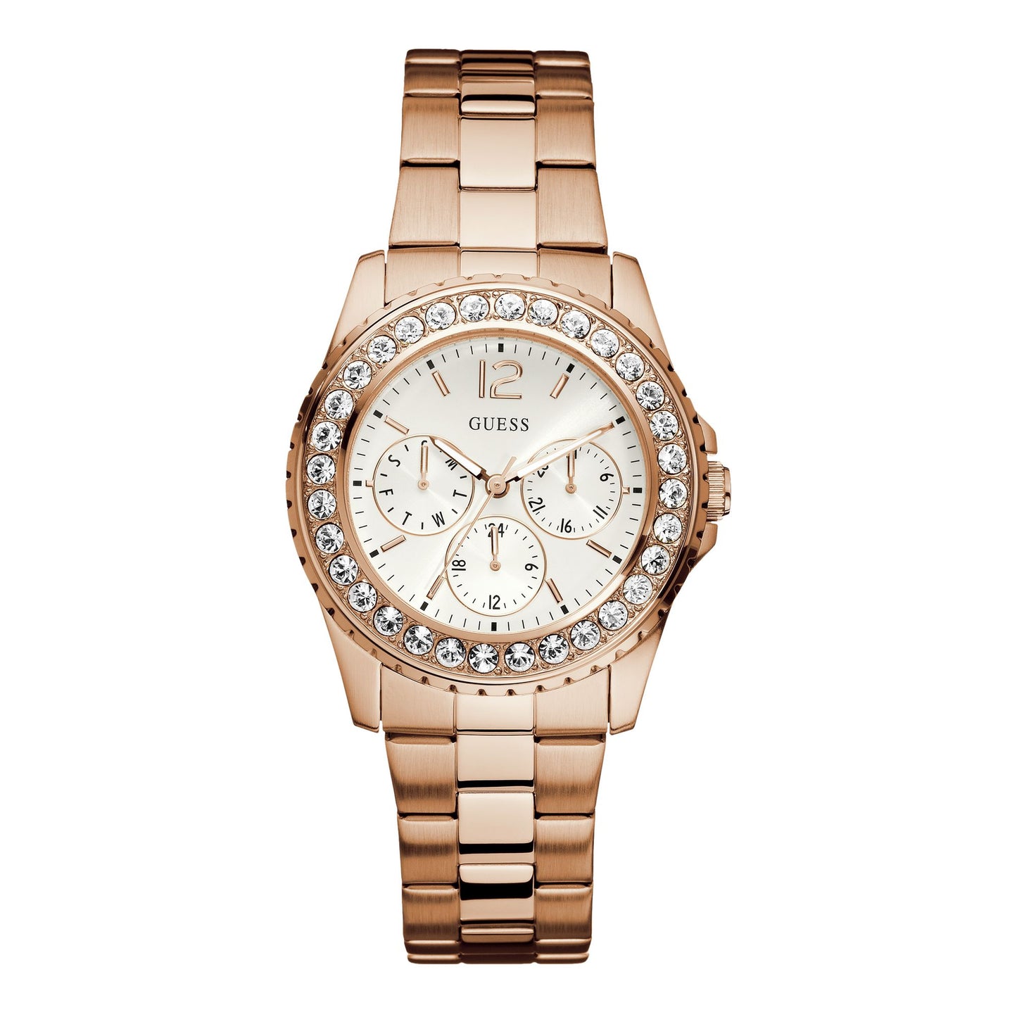 Guess Sport 37 mm White Dial Women Chrono Watch U12005L2M
